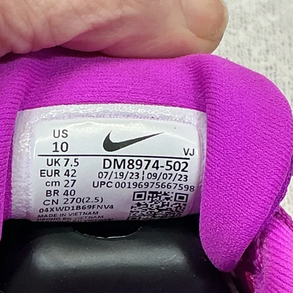 Nike Zoom Fly 5 Low Sneakers Running Shoes Hyper Violet Purple Women's size 10 - Picture 9 of 9